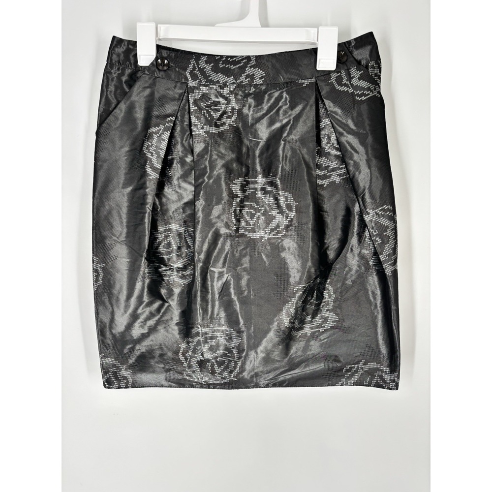 Vintage Armani Collezioni‎ Jaquard Mini Skirt Y2K Luxury Evening Sz 6 Whimsigoth